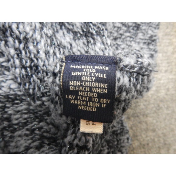 Chaps Sweater Womens Plus Size 1X Gray Metallic Long Sleeve Round Neck‎ - Picture 4 of 7